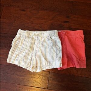 Old Navy Coral and Striped Shorts